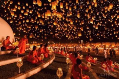 פאזל של Floating Lantern Festival in Chiang Mai, Thailand