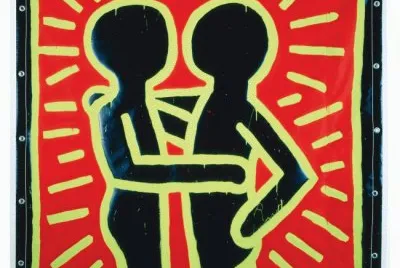 Painting Keith Haring Two People