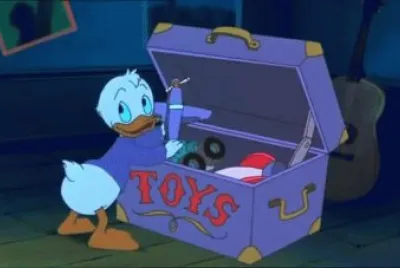 Dewey Searching the Toy Box-Disney