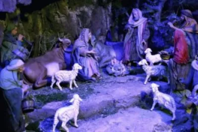 Purple Nativity Scene