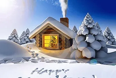 casa en la nieve