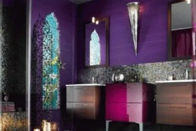 פאזל של Purple Mosaic Tiled Bathroom