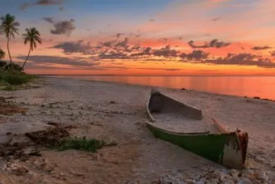 Broken Boat at the Beach