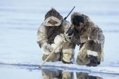 Inuits Fishing for Food