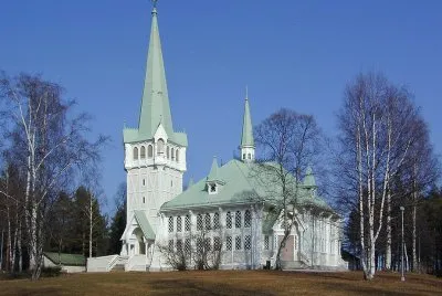 Wooden  Church Jokmokk Artic Sweden