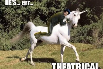 adam lambert on a unicorn