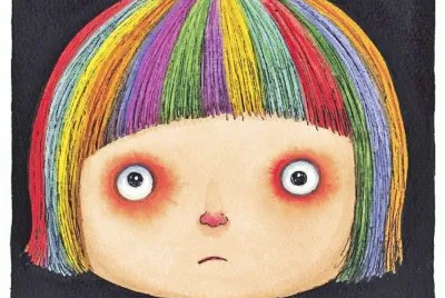 niÃ±a con pelo de colores
