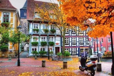 autum in the square jigsaw puzzle