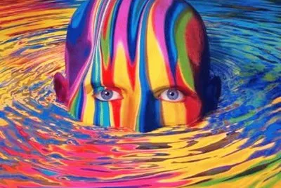 el rostro de colores