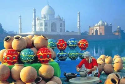 Alfareros en el Taj Mahal