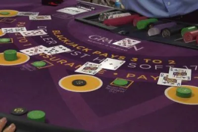 Purple Black Jack Table
