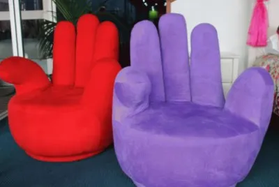 Red and Purple Hand Chairs