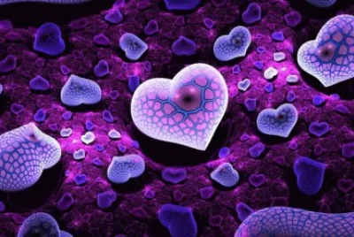 â™¥Purple Beating Love Heartsâ™¥
