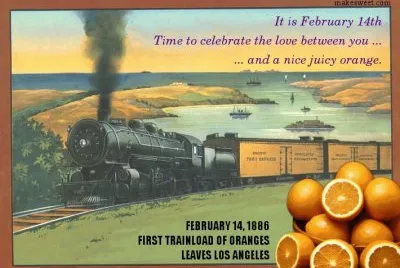 Vintage First Train of Oranges-Los Angeles