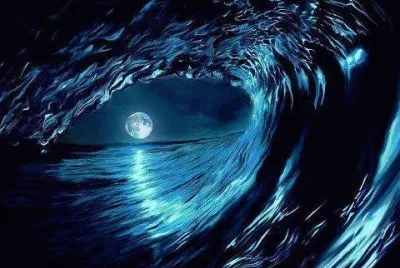 vague bleue