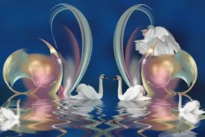 Abstract Swans