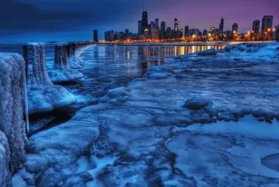 ville en hiver