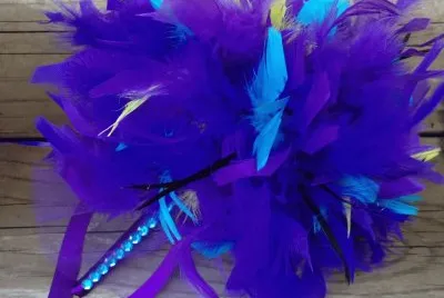 Vibrant Purple Feather Bouquet