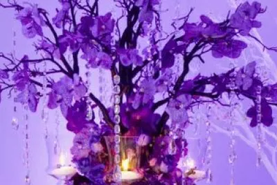 Dramatic Purple Centerpiece