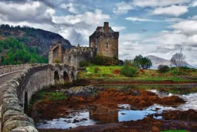 פאזל של Eilean Donan. Lago Duich, Escocia.