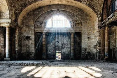 פאזל של EstaciÃ³n Central de Michigan. Detroit, EEUU.