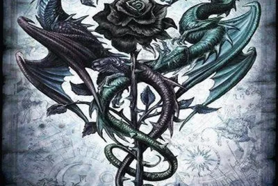 Rosa con serpientes jigsaw puzzle