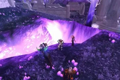 Powerful Purple Energy Magic-Video Game Shot