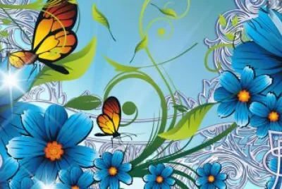 Summers blue Flowers