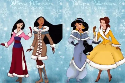 Mulan Pocahontas Jasmine Belle