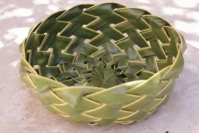 Artesanato de folha de coqueiro