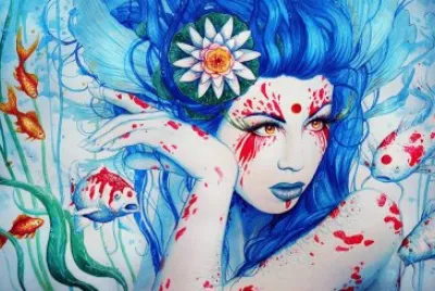 פאזל של Goddess of the Koi Fish