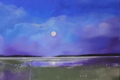 Serene Purple Moonlight-ART