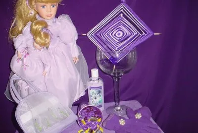 Two Dolls with Purple Things-Photography Art