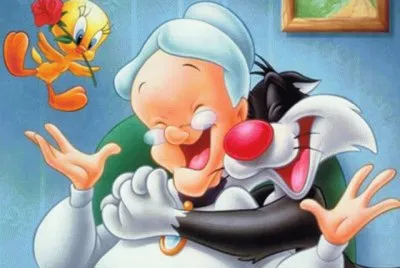 Silvestre, Piolin y la abuelita jigsaw puzzle