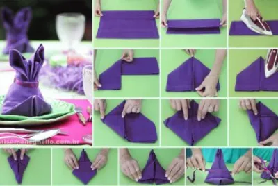Bunny Napkin Folding-Craft Decor