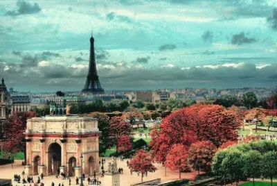 ARCO DEL TRIUNFO CON TORRE EIFEL