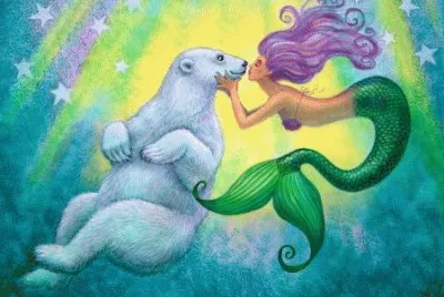 Mermaid and polar Bear