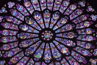 פאזל של Stained Glass in Cathedral-Paris