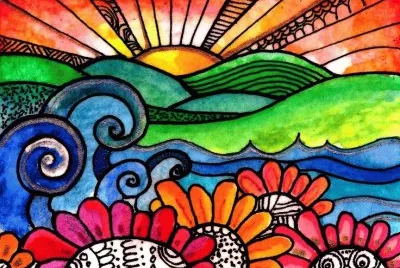 Zentangle Sunrise