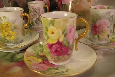 Antique Limoge French Tea Cups