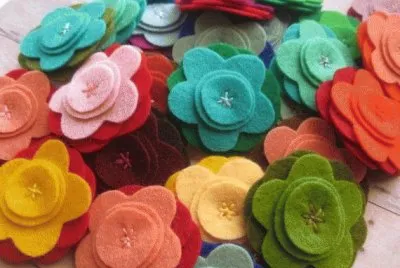 Felt Flower Brooches