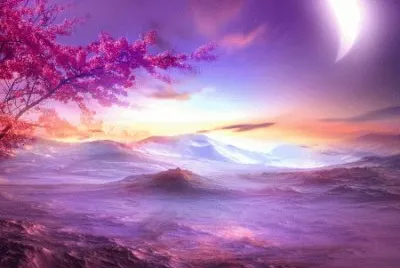 Soothing Purple Harmony-Fantasy Art