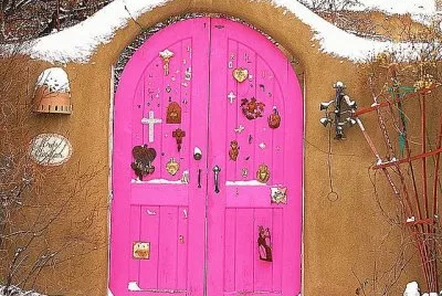 Door in Santa Fe  New Mexico jigsaw puzzle