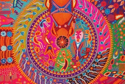 Huichol Indian art by Sanchez Yarn  Mexico