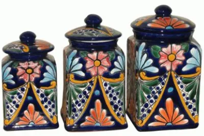 Mexican Talavera pottery set