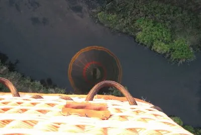 Hot air balloon over Queensland, Australia