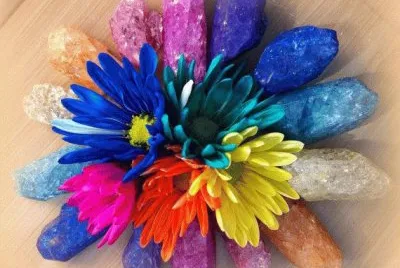 Colored quartz
