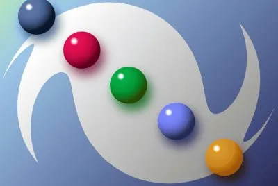 Bolas coloridas no desenho