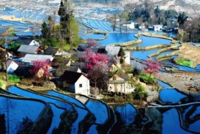 Small village between the Rice-terraces  Yunnan jigsaw puzzle