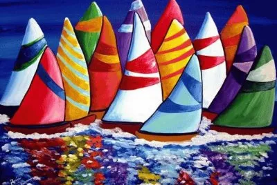 Colorful Sailboats jigsaw puzzle